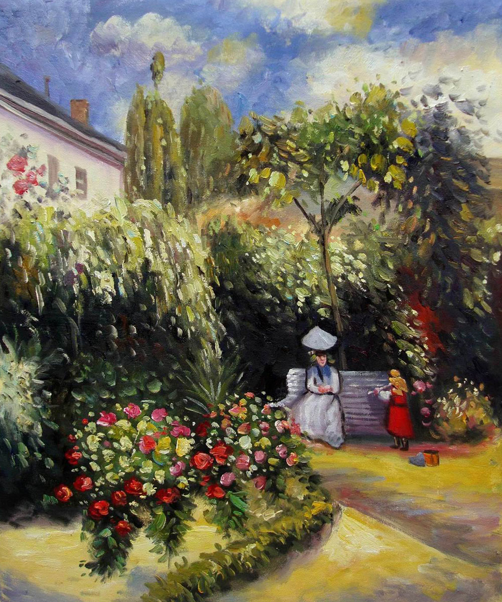 The Garden at Pontoise - Camille Pissarro Paintings